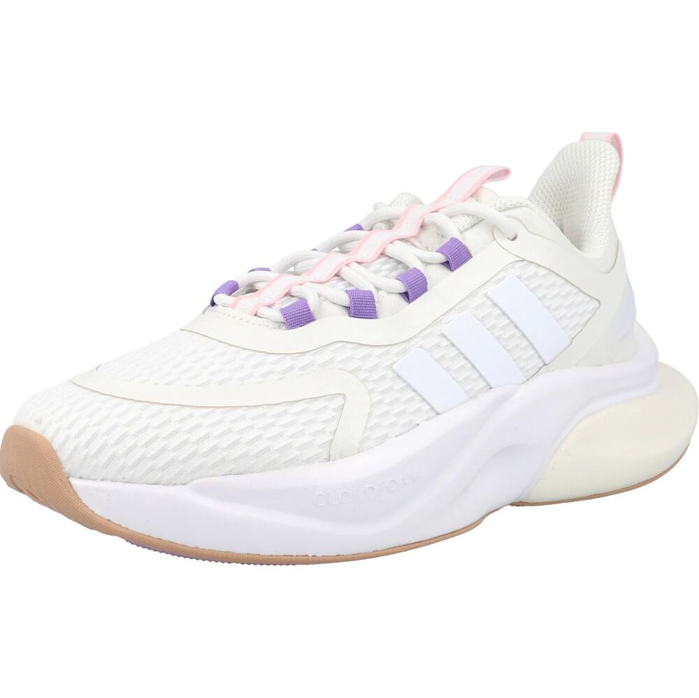 ADIDAS Womens Alphabounce+ Athletic Shoes Size 5.5 White Purple Trainers NWOB
